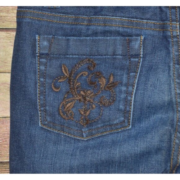 Ann Taylor Jeans Womens Size 10 Curvy Fit Lindsay Waist Blue Denim Straight Leg - Picture 6 of 9
